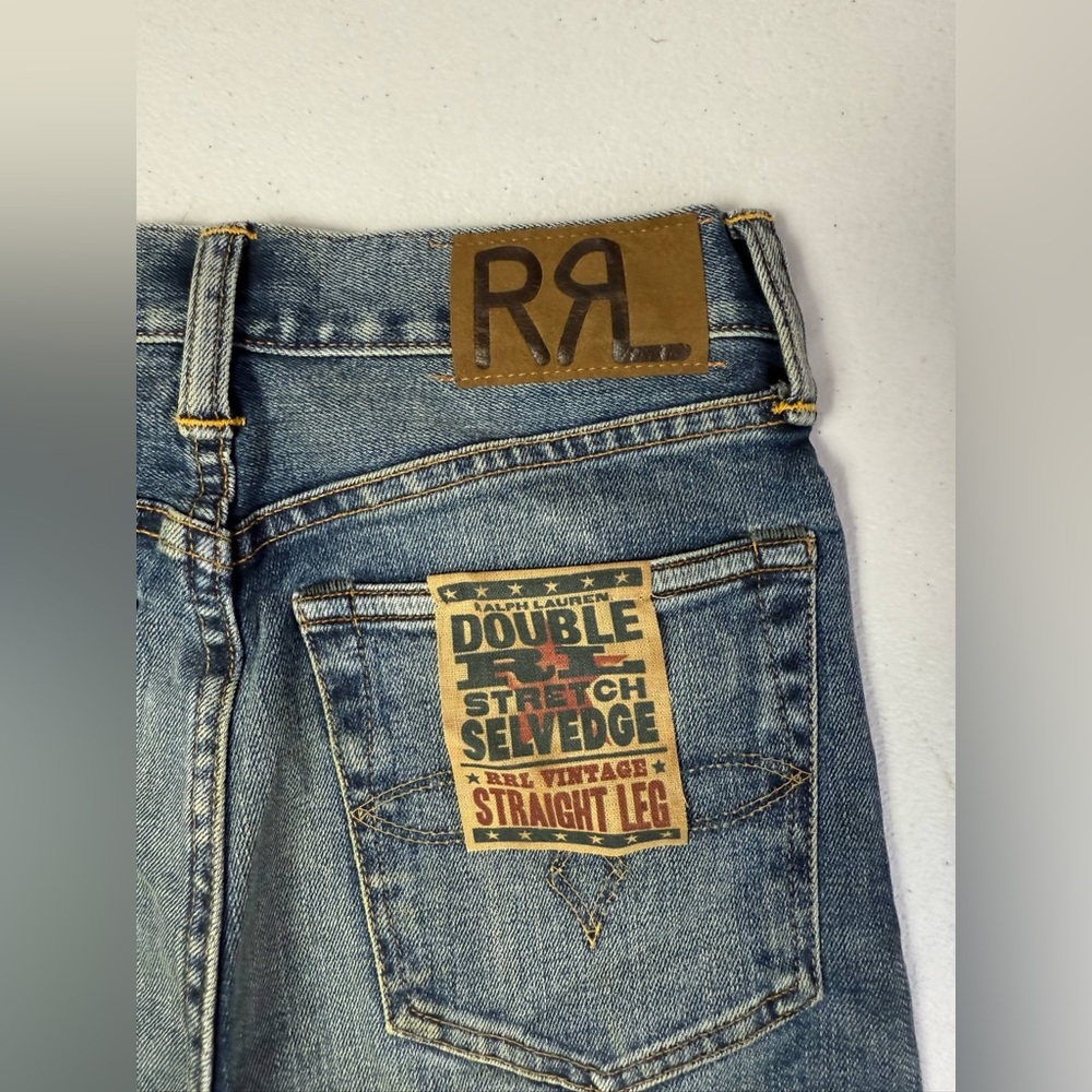 Women New double RL RRL Denim Jeans Sz 24 - Picture 5 of 12